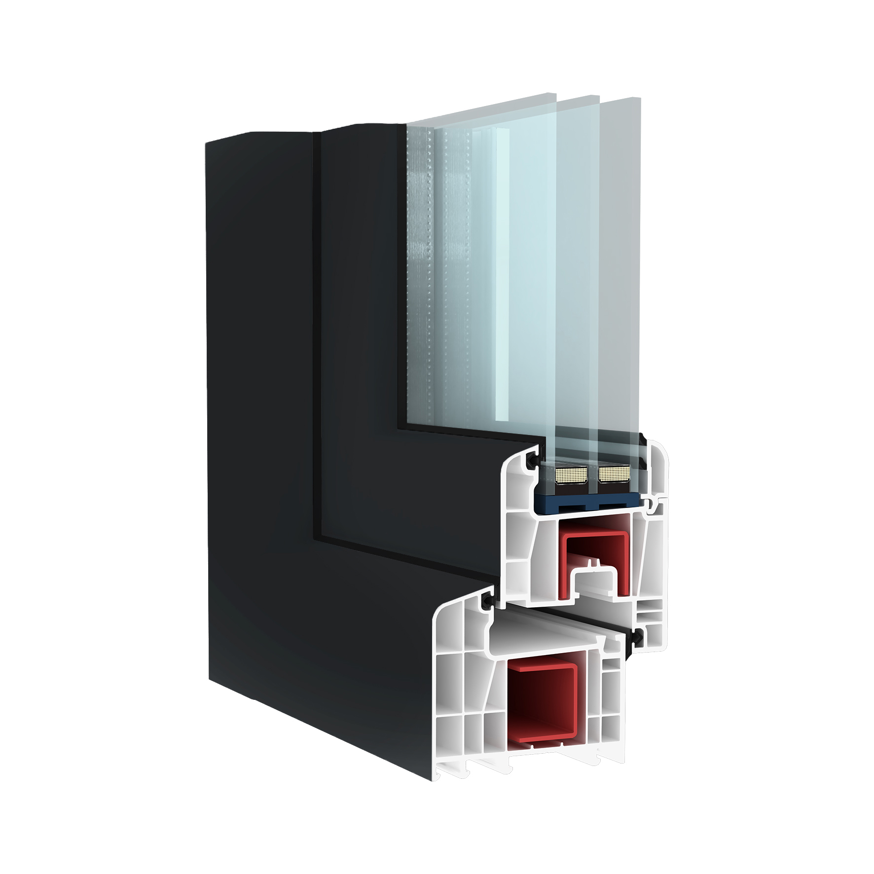 3 rétegű kívül antracit