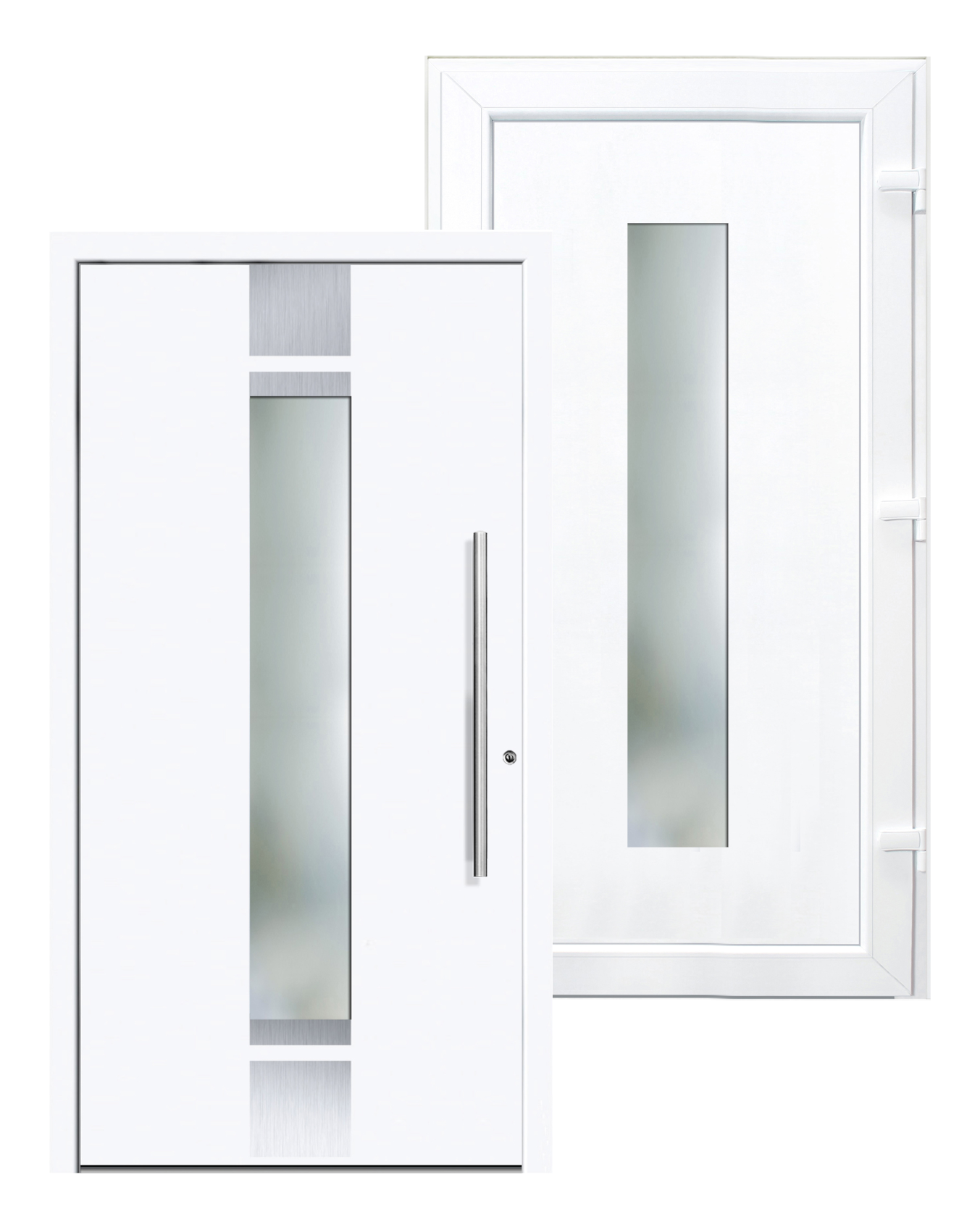 AL-400 üveges (Satina), 110x210 cm, alumínium borításos bejárati ajtó, jobbos, befele nyíló