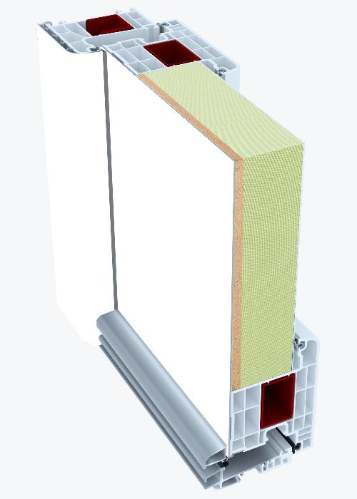 AL-400 üveges (Satina), 110x210 cm, alumínium borításos bejárati ajtó, jobbos, befele nyíló