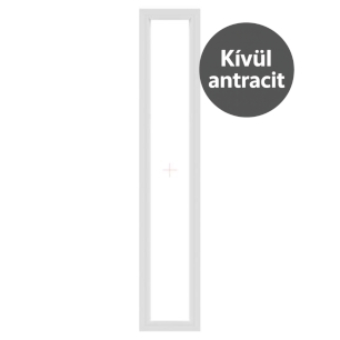 40x210 cm, műanyag fix üveges (Satina) oldalvilágító kívül antracit